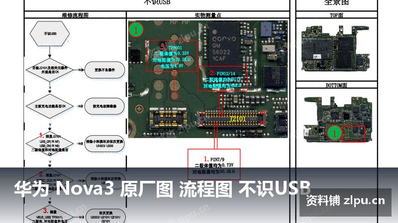 华为 Nova3 原厂图 流程图 不识USB-资料铺