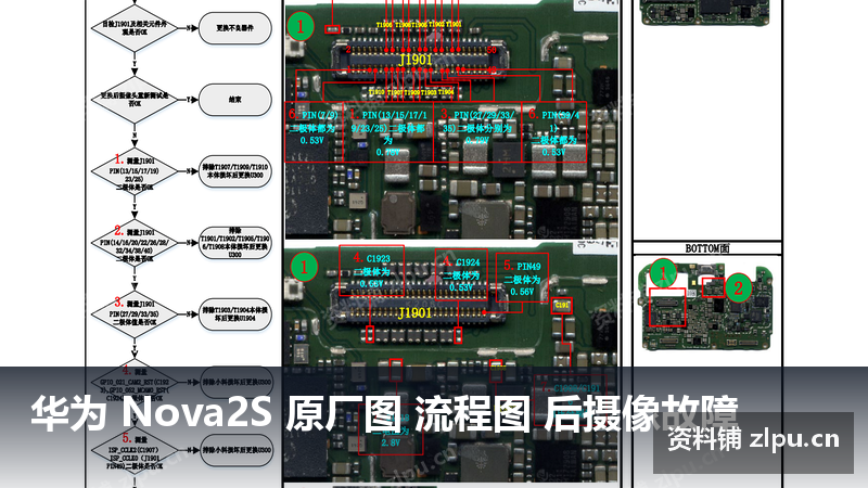 华为 Nova2S 原厂图 流程图 后摄像故障-资料铺
