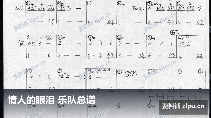 情人的眼泪 乐队总谱-资料铺