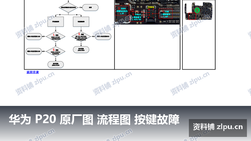 华为 P20 原厂图 流程图 按键故障插图 华为 P20 原厂图 流程图 按键故障