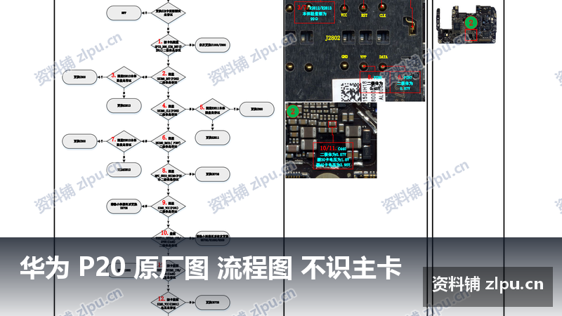 华为 P20 原厂图 流程图 不识主卡-资料铺