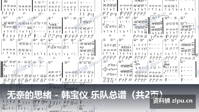 无奈的思绪 – 韩宝仪 乐队总谱(共2页)-资料铺