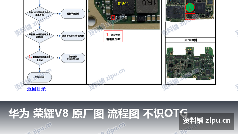 华为 荣耀V8 原厂图 流程图 不识OTG-资料铺