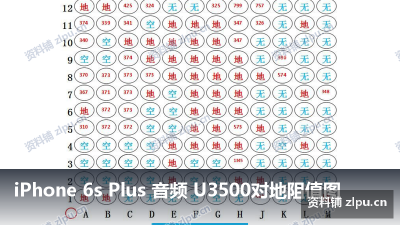 iPhone 6s Plus 音频 U3500对地阻值图-资料铺