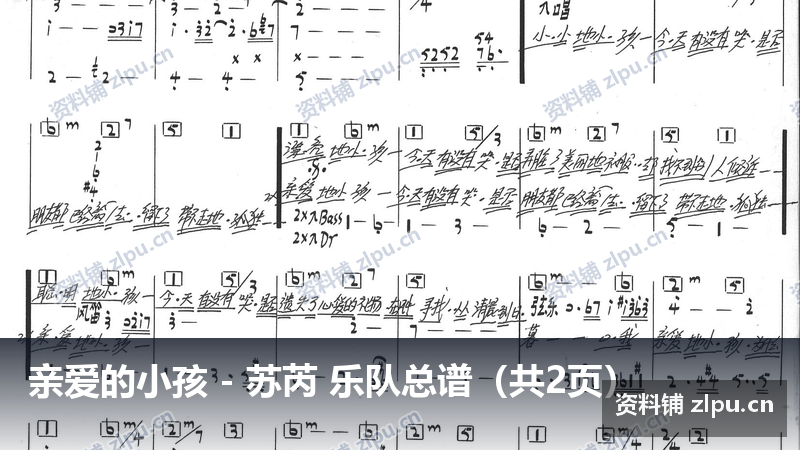亲爱的小孩 – 苏芮 乐队总谱(共2页)-资料铺