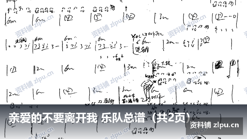 亲爱的不要离开我 乐队总谱(共2页)-资料铺
