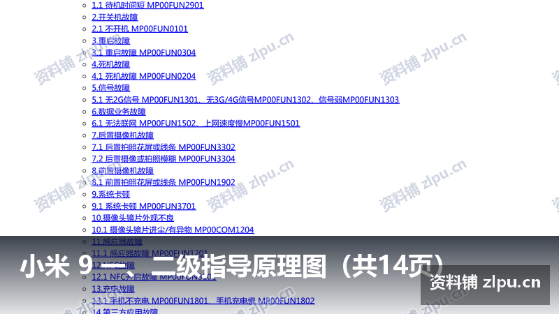小米 9 一、二级指导原理图(共14页)插图 小米 9 一、二级指导原理图(共14页)