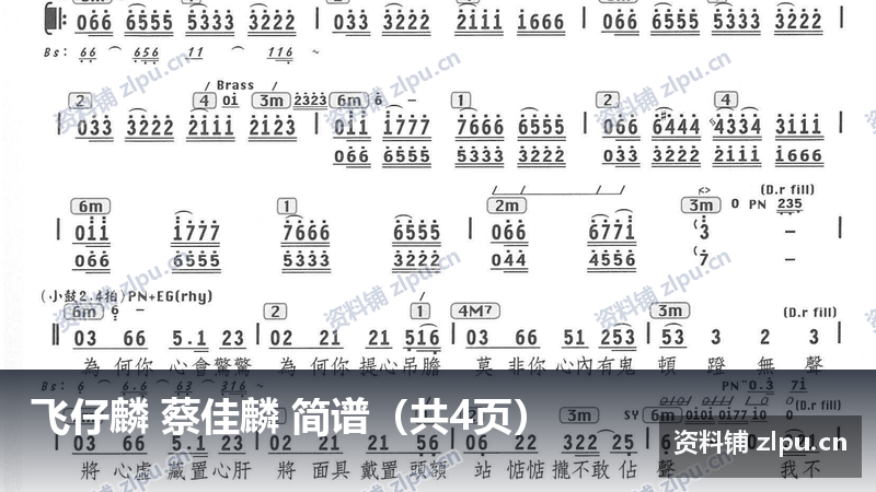 飞仔麟 蔡佳麟 简谱（共4页）-资料铺