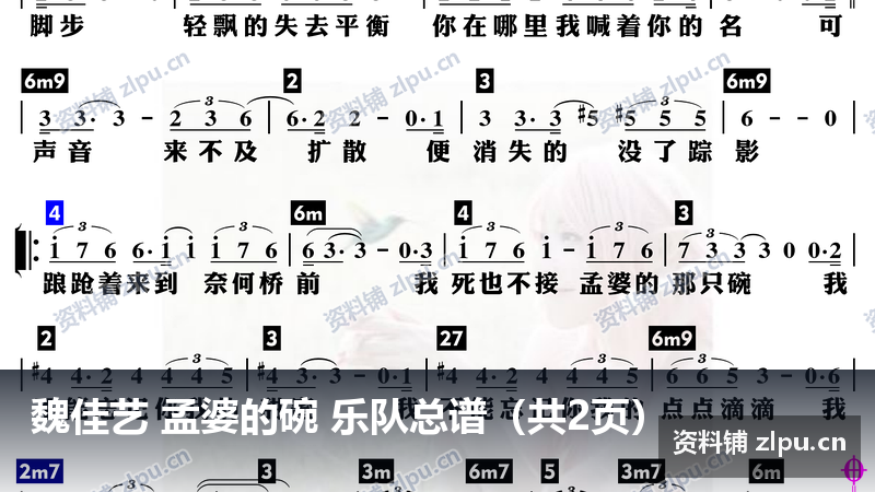 魏佳艺 孟婆的碗 乐队总谱（共2页）-资料铺