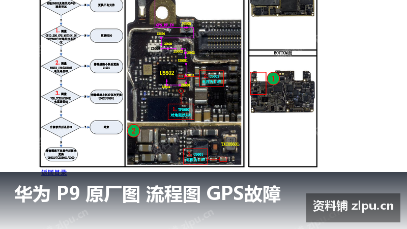华为 P9 原厂图 流程图 GPS故障-资料铺