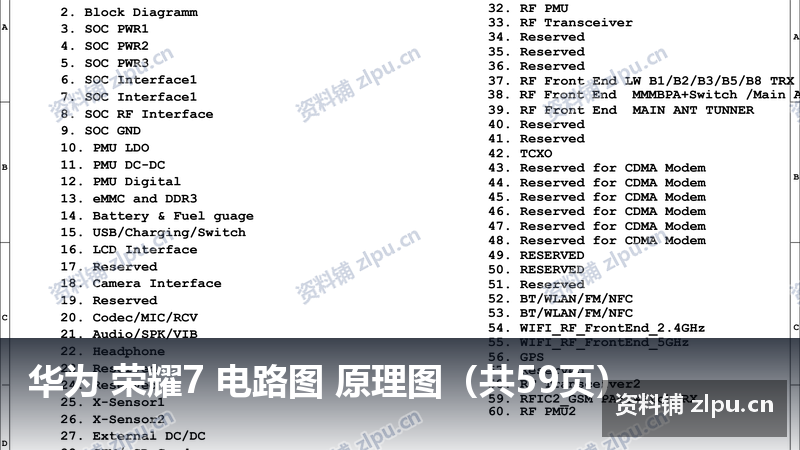 华为 荣耀7 电路图 原理图(共59页)插图 华为 荣耀7 电路图 原理图(共59页)
