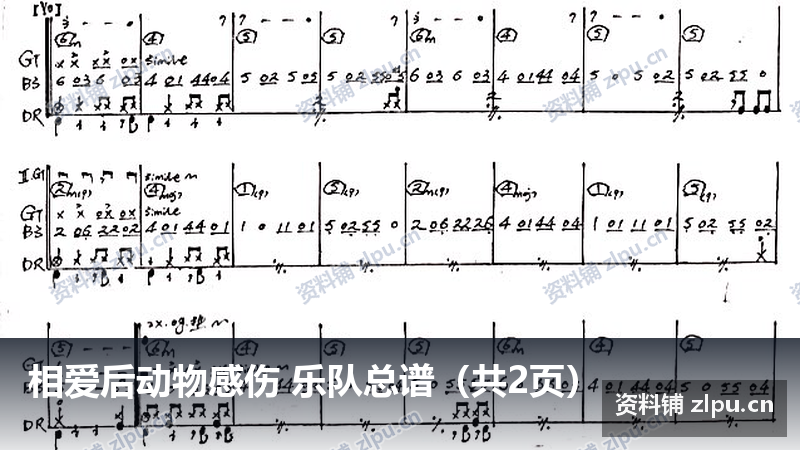 相爱后动物感伤 乐队总谱（共2页）-资料铺