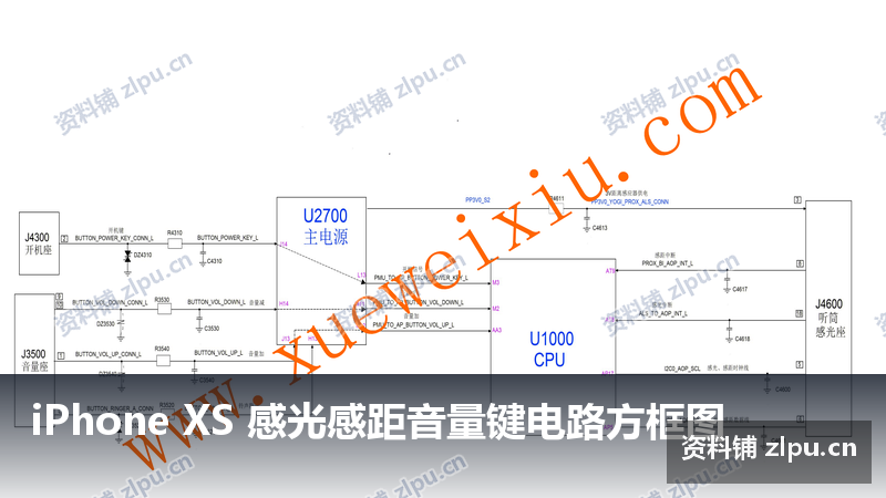 iPhone XS 感光感距音量键电路方框图插图 iPhone XS 感光感距音量键电路方框图