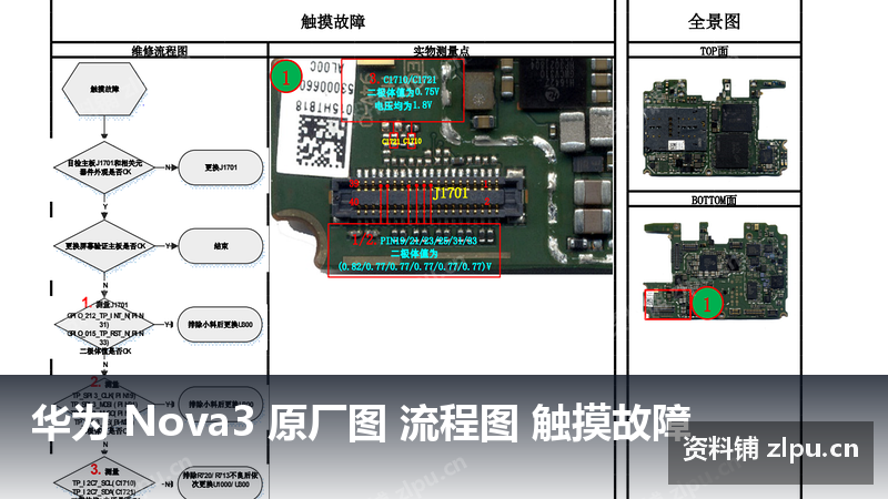 华为 Nova3 原厂图 流程图 触摸故障-资料铺