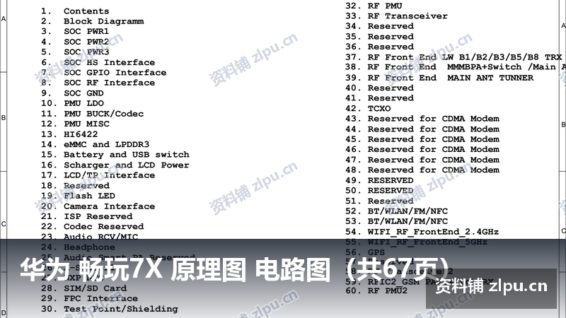 华为 畅玩7X 原理图 电路图(共67页)插图 华为 畅玩7X 原理图 电路图(共67页)