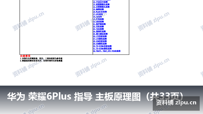 华为 荣耀6Plus 指导 主板原理图（共33页）-资料铺