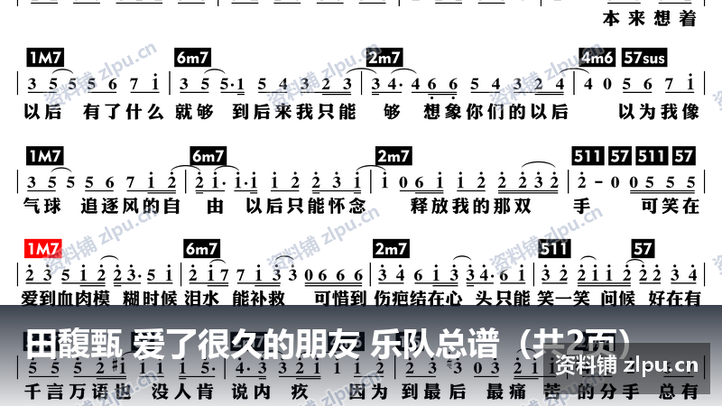 田馥甄 爱了很久的朋友 乐队总谱（共2页）-资料铺