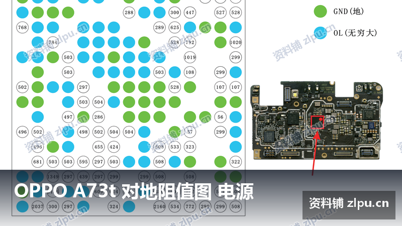 OPPO A73t 对地阻值图 电源插图 OPPO A73t 对地阻值图 电源