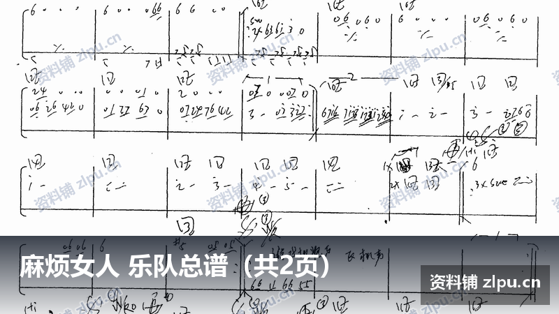 麻烦女人 乐队总谱（共2页）-资料铺