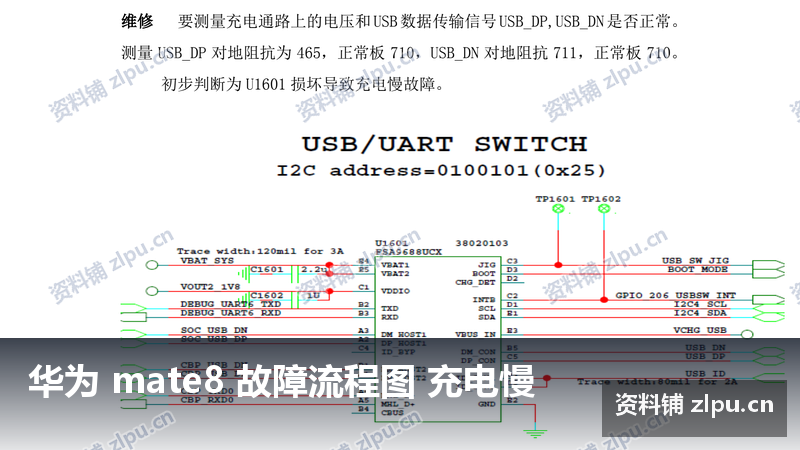 华为 mate8 故障流程图 充电慢-资料铺