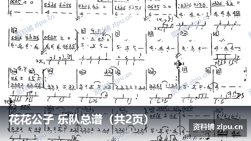 花花公子 乐队总谱（共2页）-资料铺