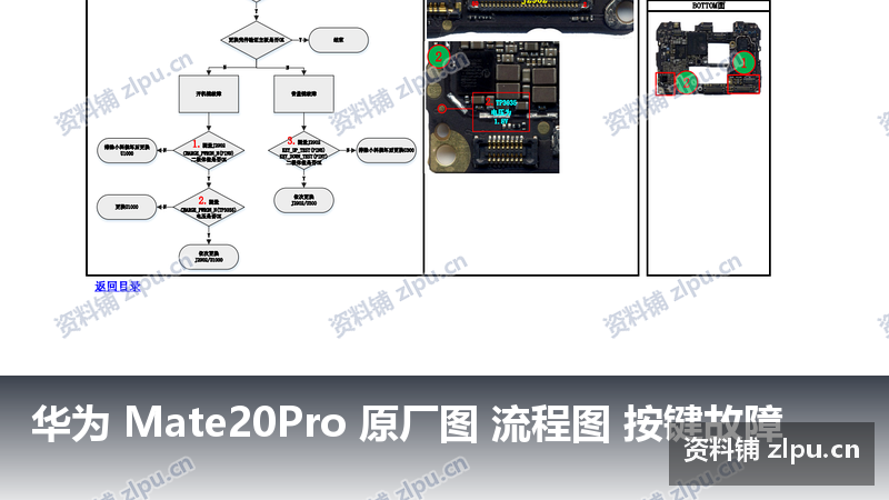 华为 Mate20Pro 原厂图 流程图 按键故障-资料铺