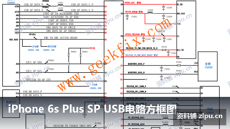iPhone 6s Plus SP USB电路方框图插图 iPhone 6s Plus SP USB电路方框图