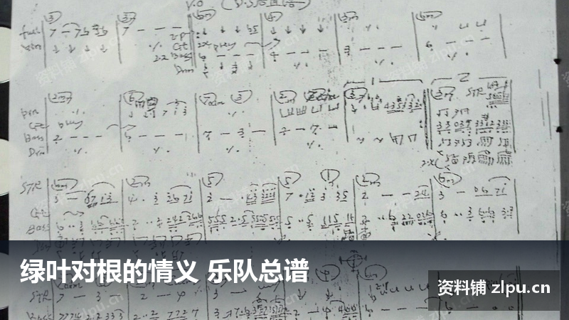 绿叶对根的情义 乐队总谱-资料铺