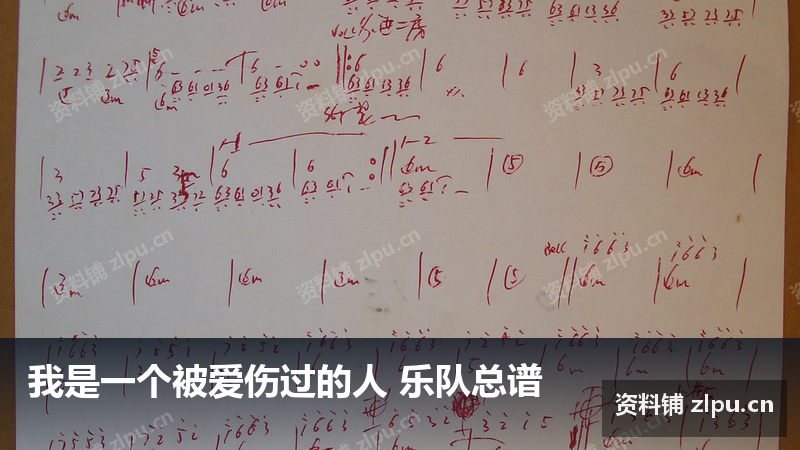 我是一个被爱伤过的人 乐队总谱-资料铺