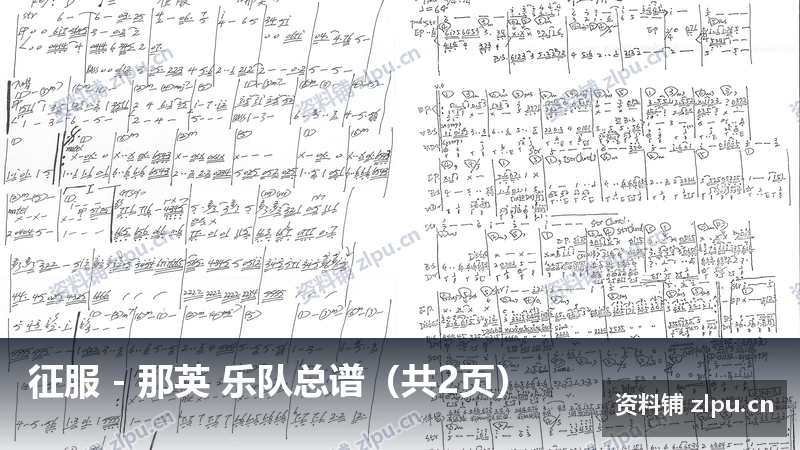 征服 – 那英 乐队总谱(共2页)插图 征服 - 那英 乐队总谱(共2页)