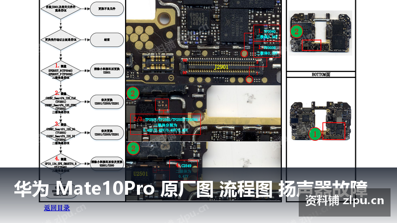 华为 Mate10Pro 原厂图 流程图 扬声器故障-资料铺