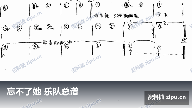 忘不了她 乐队总谱-资料铺