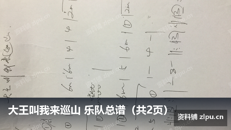 大王叫我来巡山 乐队总谱（共2页）-资料铺