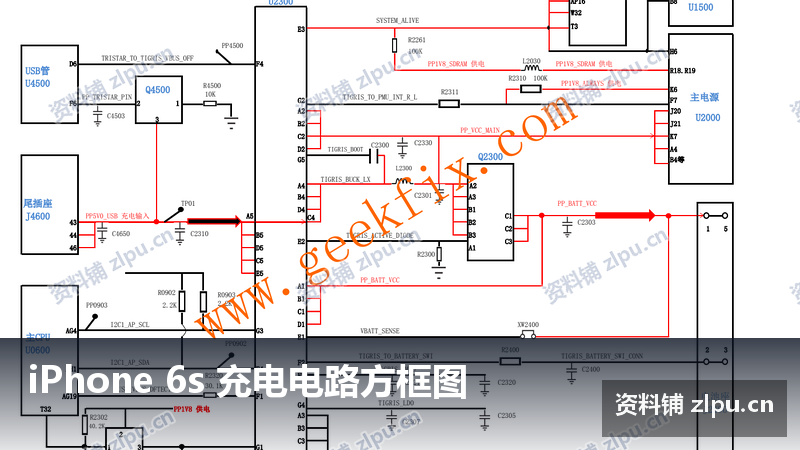 iPhone 6s 充电电路方框图-资料铺