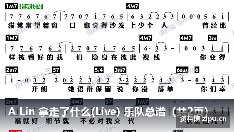 A Lin 拿走了什么(Live) 乐队总谱（共2页）-资料铺