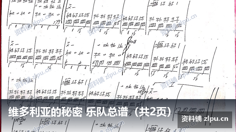 维多利亚的秘密 乐队总谱（共2页）-资料铺