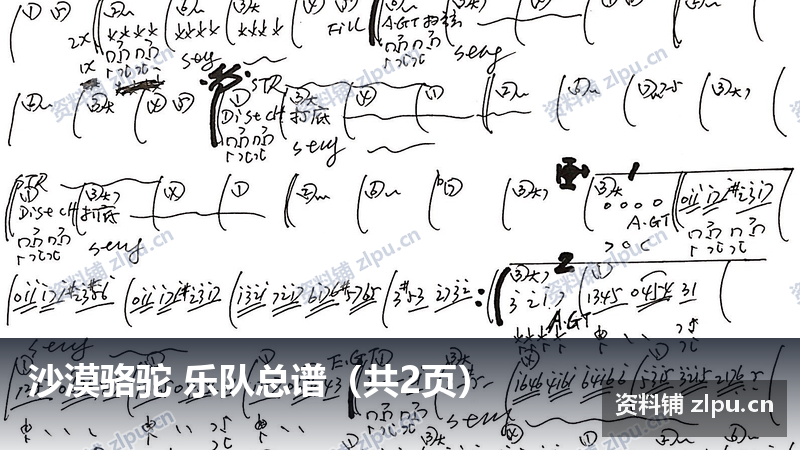 沙漠骆驼 乐队总谱（共2页）-资料铺