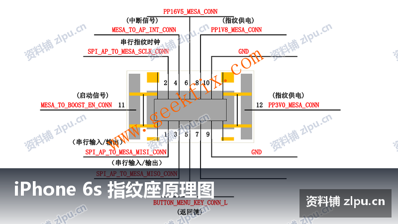 iPhone 6s 指纹座原理图-资料铺
