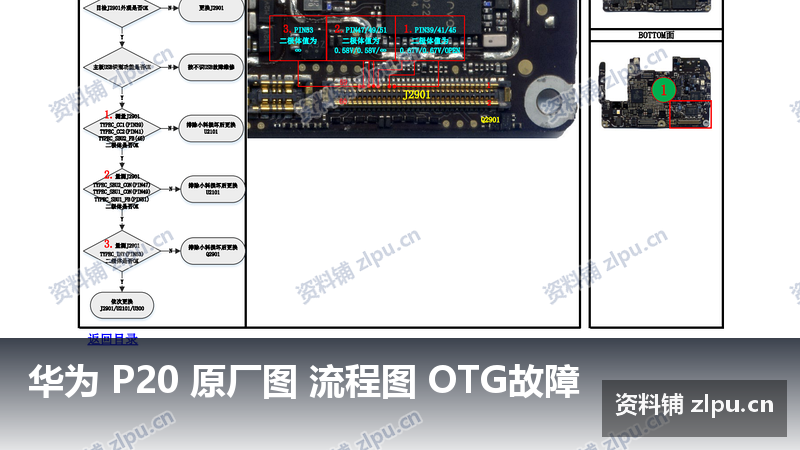 华为 P20 原厂图 流程图 OTG故障-资料铺