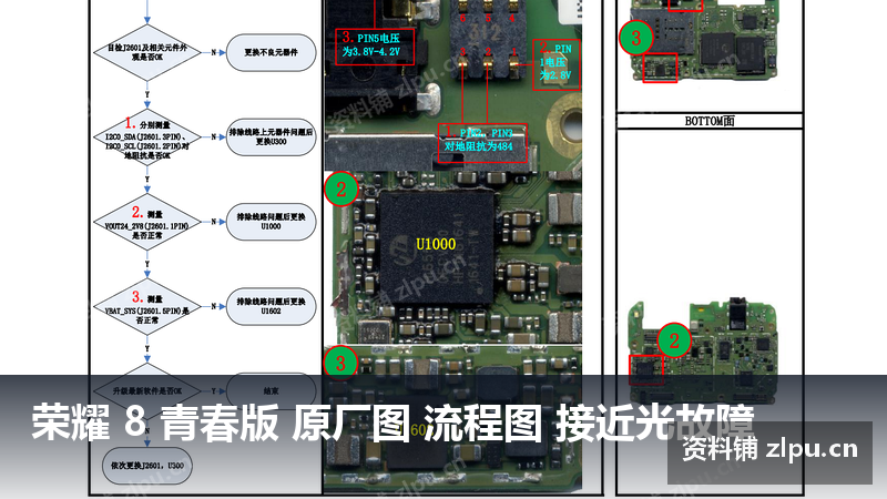 荣耀 8 青春版 原厂图 流程图 接近光故障插图 荣耀 8 青春版 原厂图 流程图 接近光故障