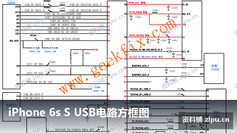 iPhone 6s S USB电路方框图-资料铺