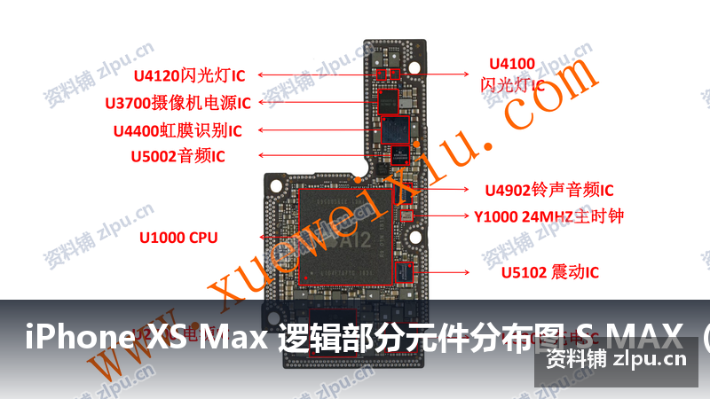 iPhone XS Max 逻辑部分元件分布图 S MAX(共2页)插图 iPhone XS Max 逻辑部分元件分布图 S MAX(共2页)