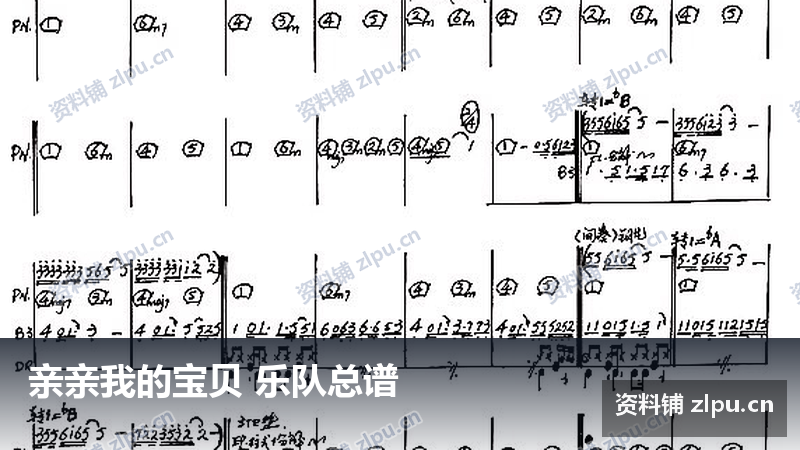 周华健 亲亲我的宝贝 乐队总谱（共3页）-资料铺
