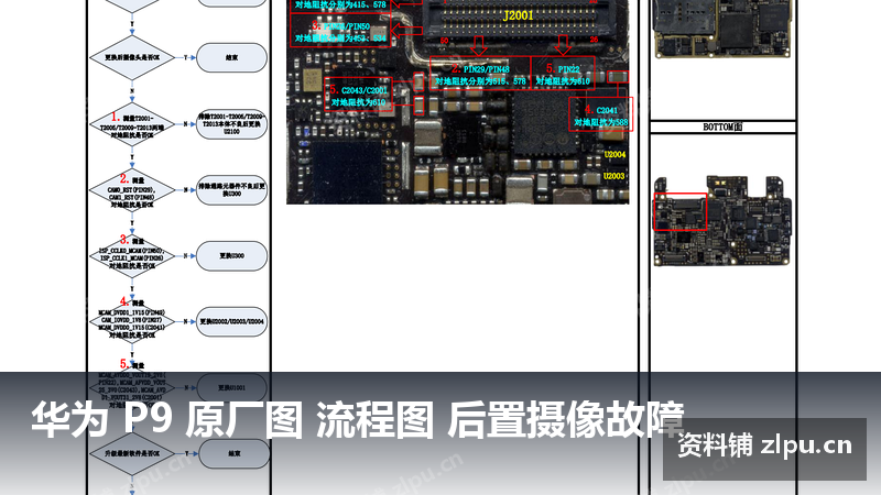 华为 P9 原厂图 流程图 后置摄像故障-资料铺