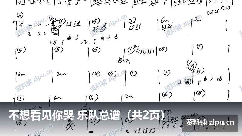 不想看见你哭 乐队总谱（共2页）-资料铺