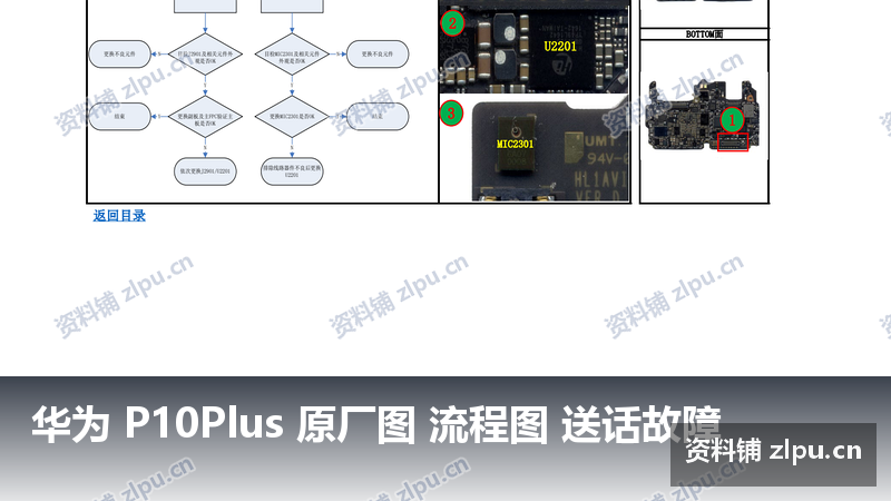 华为 P10Plus 原厂图 流程图 送话故障-资料铺