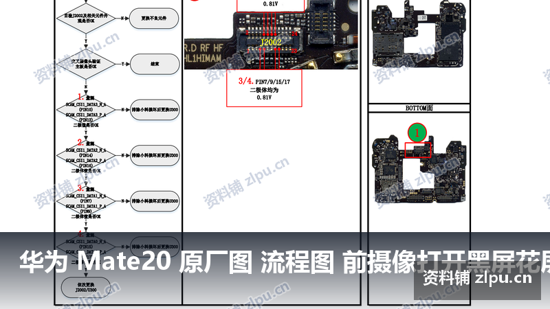 华为 Mate20 原厂图 流程图 前摄像打开黑屏花屏故障插图 华为 Mate20 原厂图 流程图 前摄像打开黑屏花屏故障