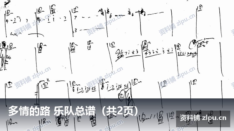 多情的路 乐队总谱（共2页）-资料铺