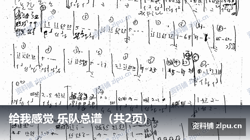 给我感觉 乐队总谱（共2页）-资料铺
