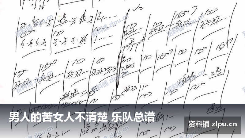 男人的苦女人不清楚 乐队总谱-资料铺
